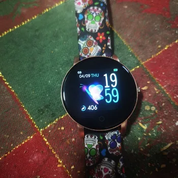 

Private Personalized Design Color Printing Strap,Y9 Smart Watch,Skull Bracelet Women Smart Bracelet,Blood Pressure Smartwatch