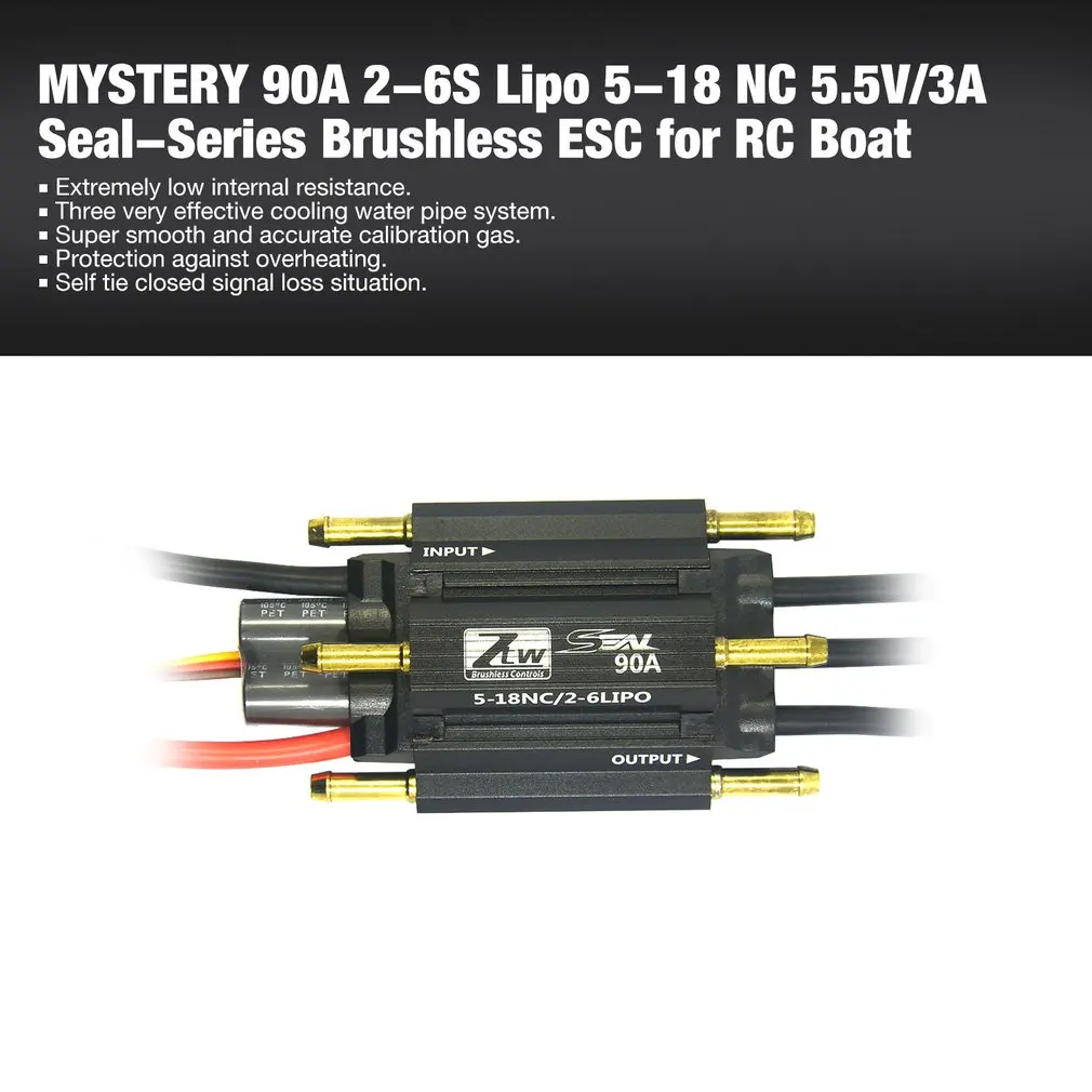 MYSTERY 90A 2-6S Lipo 5-18 NC 5.5V/3A Seal-Series Brushless ESC Electronic Speed Controller for RC Boat Racing Model Toys Parts