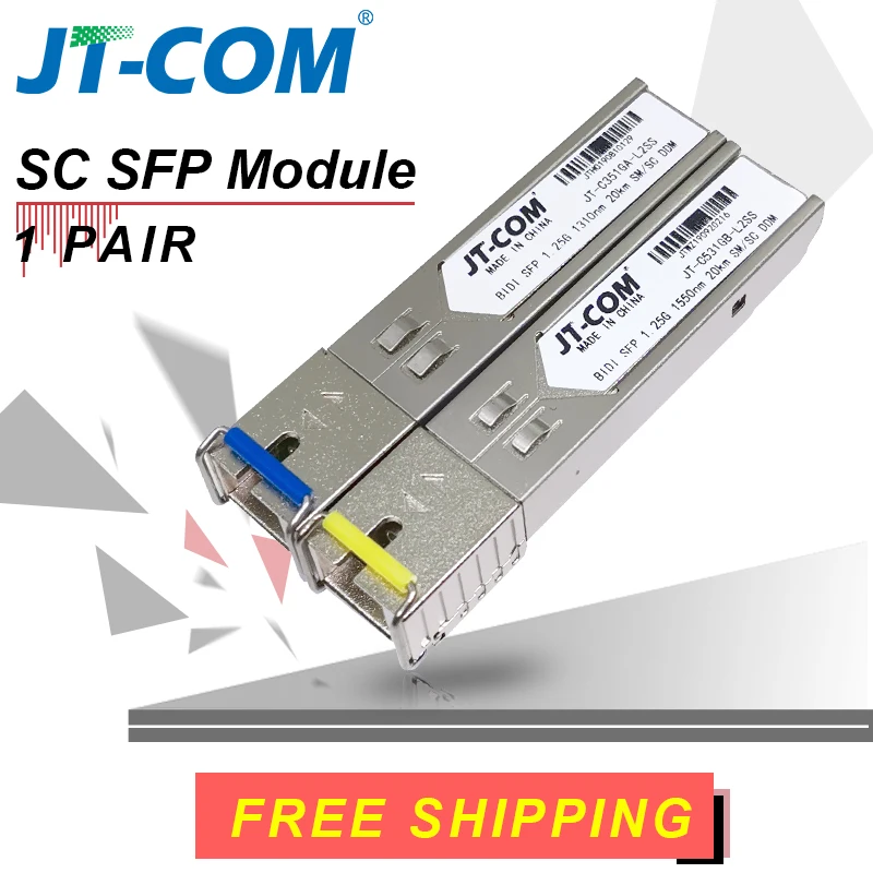 2pcs SC  SFP Module Gigabit DDM BIDI mini gbic 1000Mbps fiber tranceiver sfp module Compatible with Mikrotik Cisco Switch 2pcs 16 fibers mpo apc loopback module single mode os2 with elite or standard loss