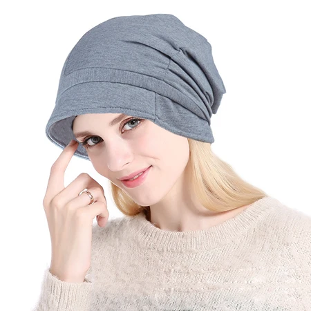 [DINGDNSHOW] брендовые шапочки, шапка для взрослых, хлопковая зимняя шапка для женщин, вязаная шапка теплая, шапочки для женщин - Цвет: gray adult