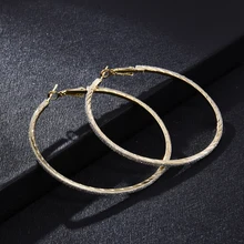 6 см золотые/серебряные круглые серьги-обруч, Висячие большие серьги с кристаллами, ювелирные изделия для женщин, серьги ER923