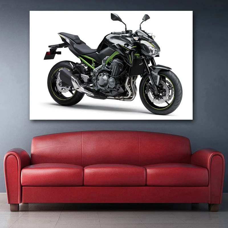 Kawasaki Z900RS Super Motorbike Canvas Painting Decorative Poster 24X36inch 