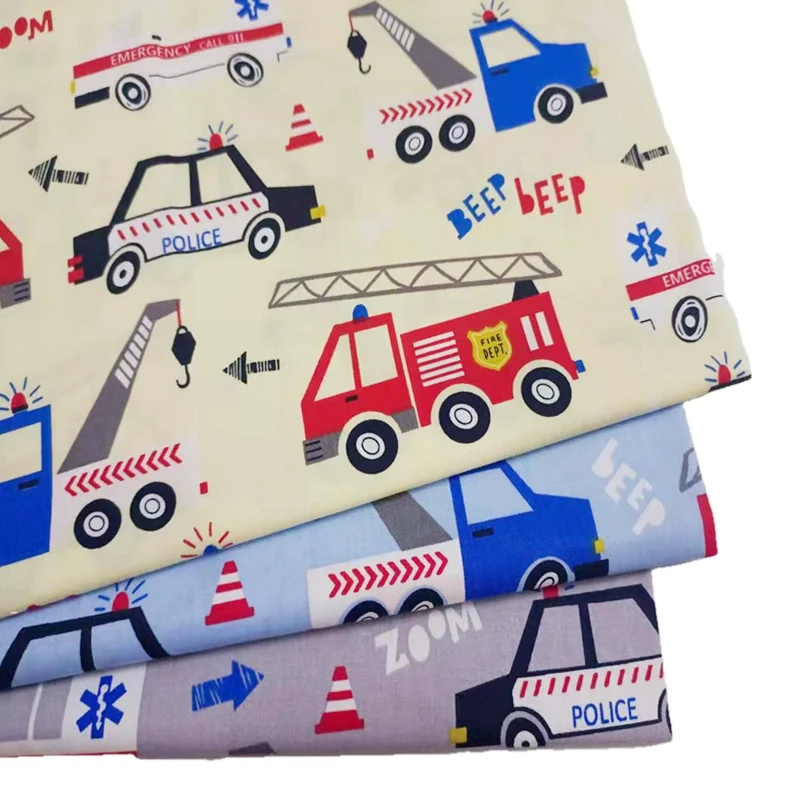 Cotton Fabric Boy Cloth Printed Cotton Fabric Cars Cotton Fabric