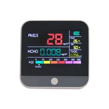 PM2.5 tester Formaldehyde TVOC air quality monitor analyzer gas Detector Temperature Humidity AQI Smart Calibration Indoor meter