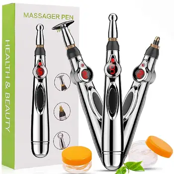 

Acupuncture Pen Set, Electronic Massage gun Pen Meridians Therapy Heal Laser Body Back Meridian Energy Pen Relief Pain Tools