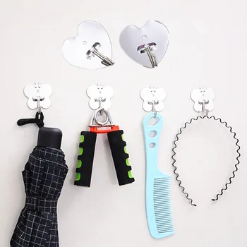 

Stainless Steel Nailless Ultra-Strong Seemless Adhesive Hook Metal Waterproof Multi-functional Kitchen Bathroom Wall Viscose Hoo