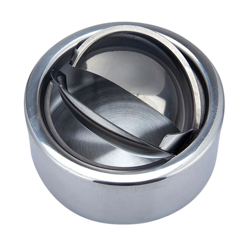 

Stainless Steel Ashtray Windproof Household Round Ashtray For Men Smoking Accessories Household Merchandises
