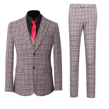 

luxury mens khaki tuxedo suits 2020 new arrival terno slim fit masculino plus size s-5xl wedding suits for men