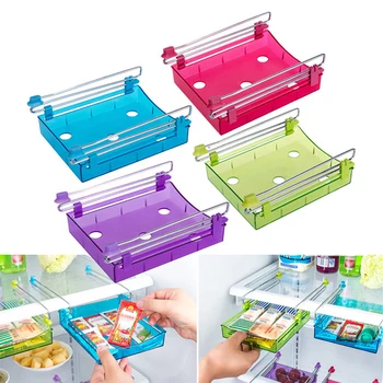 

Fridge Drawer Organizer Retractable Drawer Refrigerator Storage Box Household UD88