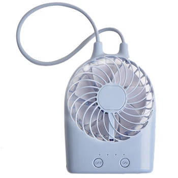

Usb Rechargeable Cute Mini Fan Desktop Electric Small Portable Handheld Usb Electric Mini Hand Blue