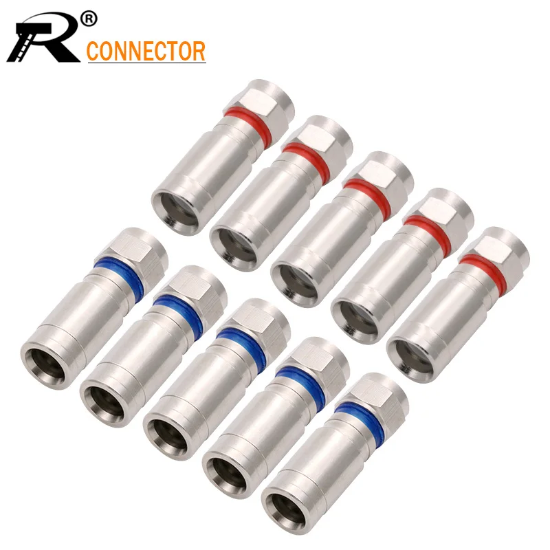 Медный соединитель RG6/RG59 с защитой от погодных условий 20 шт./лот коаксиальный RF