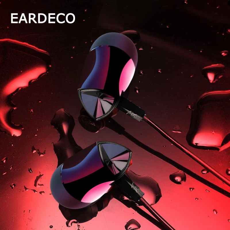 EARDECO вкладыши проводные наушники для телефона с микрофоном провода бас Мобильный
