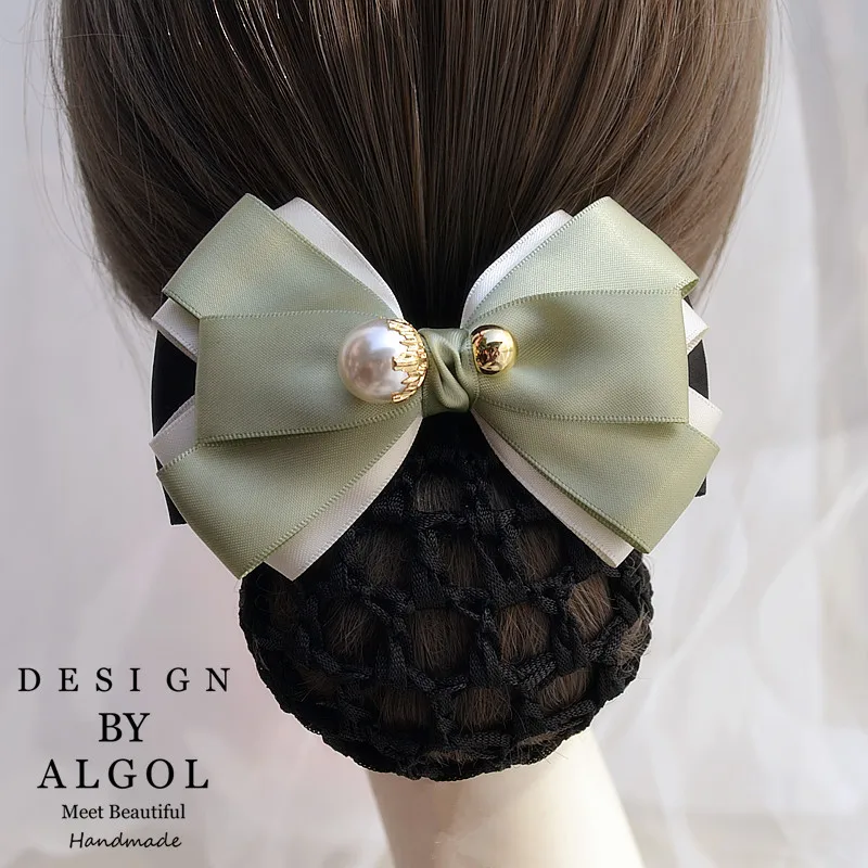 ヘアアクセサリー TATIANA Bonnie Quilting Ribbon Hair pin HB2210 BMY12 Hairpins Women - New Arrival Handmade Ribbon Bow Hair Pins