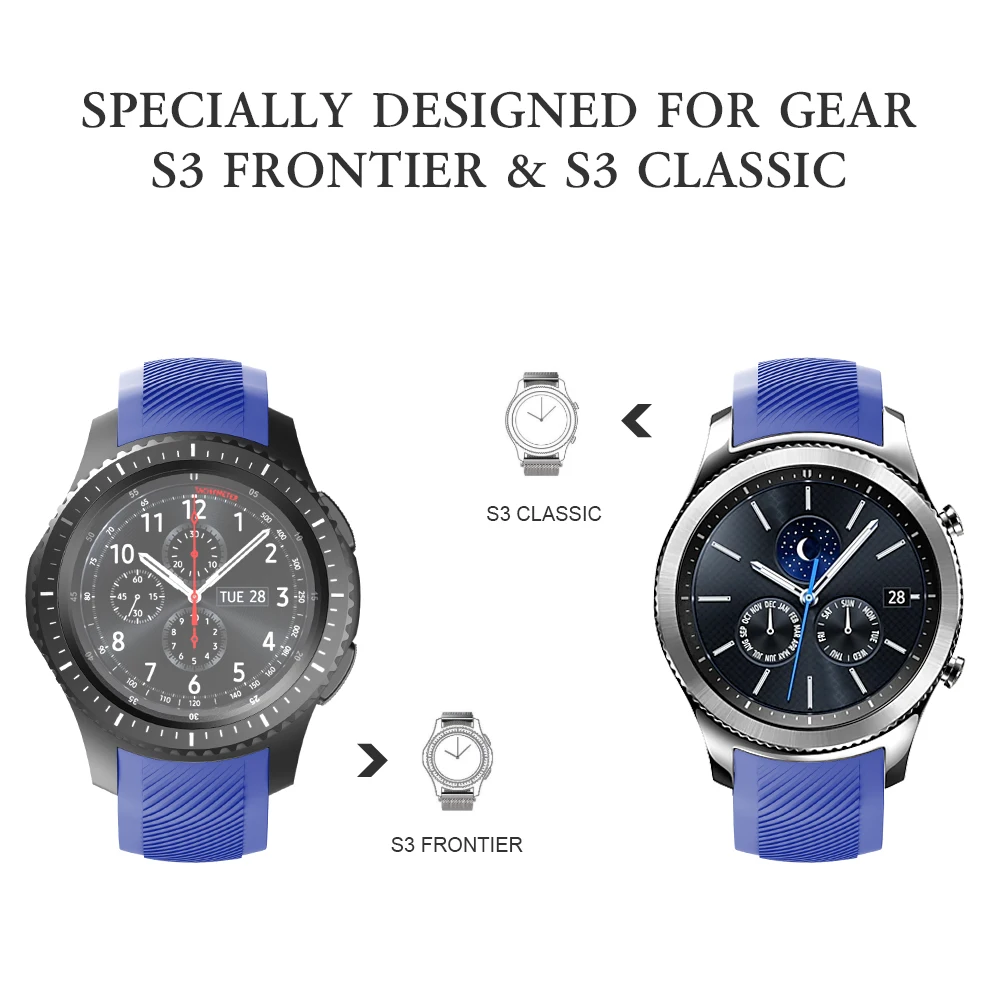Tali Jam Strap Samsung Gear S3 Frontier Jual Stainless Steel Strap