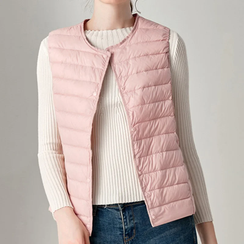 Günstige 2019 Winter Weste Weibliche frauen Plus Größe 4XL Ärmellose Jacke Warme Weste Herbst Leichte Weiße Ente Unten Westen Frauen