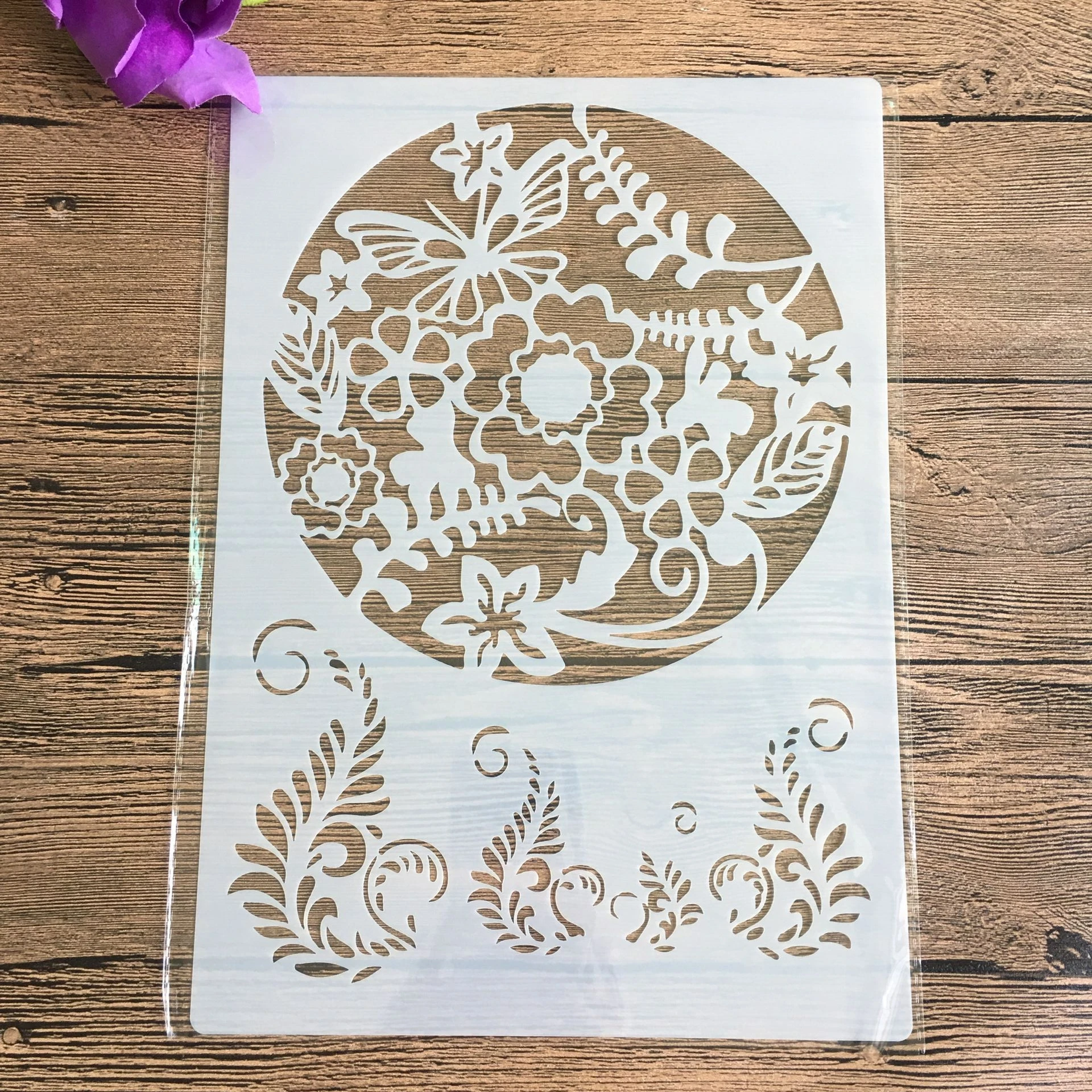 

Vintage Floral Border A4 Decorative Stencils 29cm DIY Wall Painting Scrapbook Coloring Embossing Albumfor painting and decor