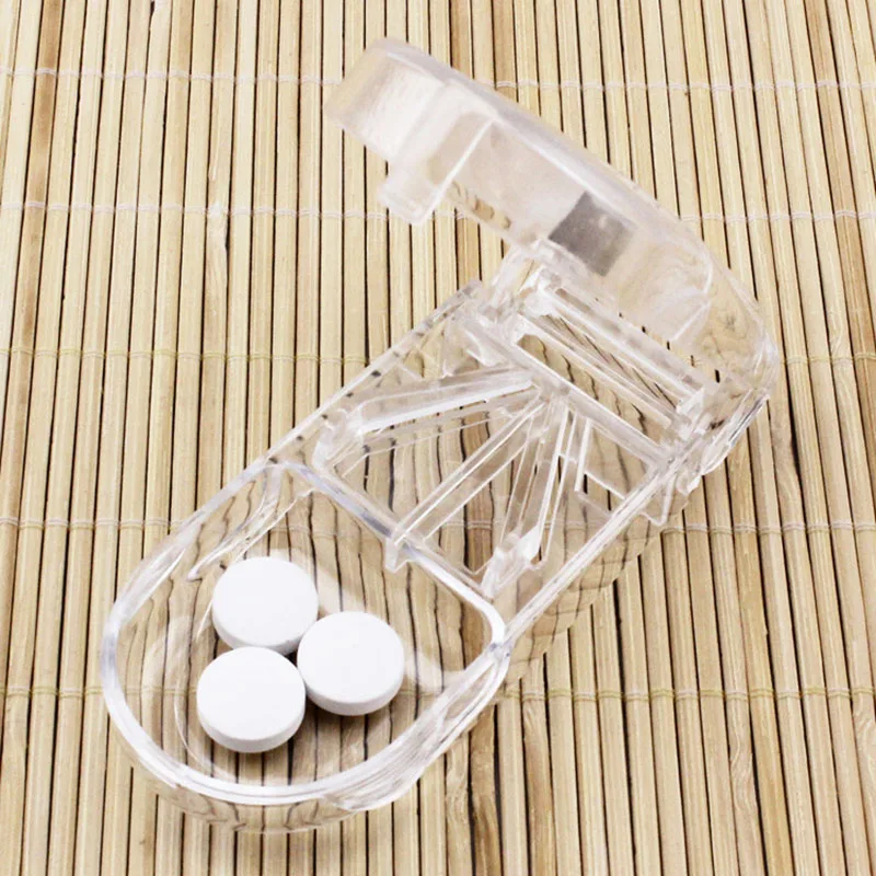 Mini Multifunction Portable Pill Medicine Cut Tablets Divider Storage Box Travel Pill Case Splitter Medical Cutte pillendoosje