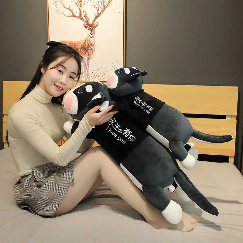 Hot stuffed toy stuffed animal husky soft pillow pillow doll down cotton padded T-shirt husky doll decoration doll child compani