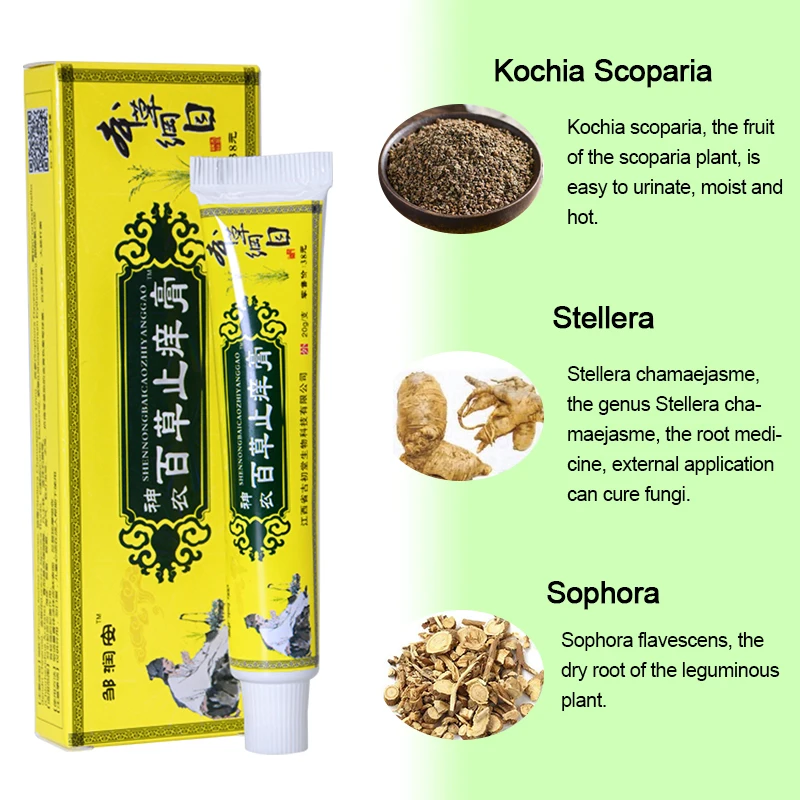 1pcs Herbal itch cream Psoriasis Ointment Skin Care Professional Cure Dermatitis Eczema Pruritus Ointment China Plaster P1059