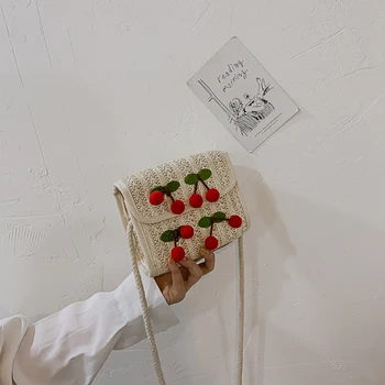 

Women Casual Summer Beach Straw Braid Crossbody Bag Tote Shoulder Party Mini Shopping Messenger Soft Handbag Floral Fashion