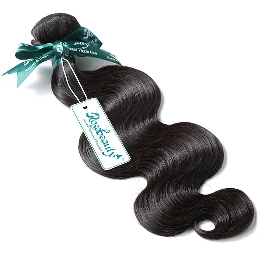 RosaBeauty Body Wave Brazilian Hair Weave Bundles 3 4 Bundles Natural Black Remy Human Hair Extension 8- 28 30 Inch Double Drawn RosaBeauty Body Wave Brazilian Hair Weave Bundles 3 4 Bundles Natural Black Remy Human Hair Extension 8- 28 30 Inch Double Drawn