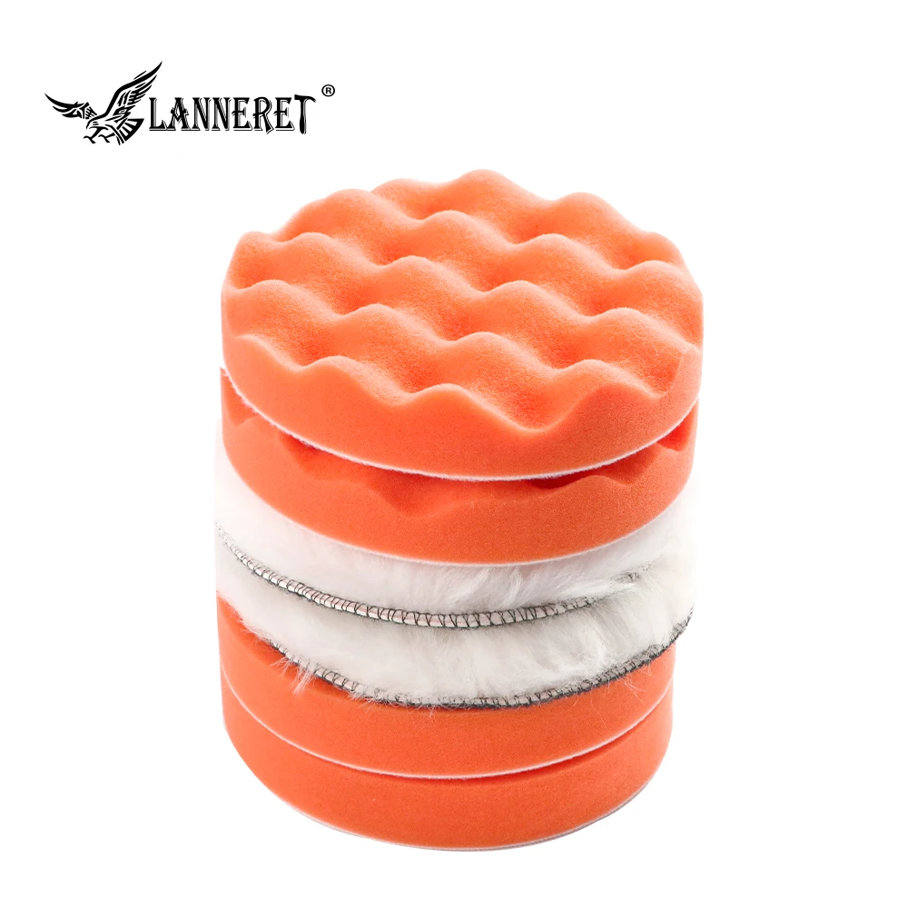 

LANNERET 150MM 6inch polishing pad kit wool pad polishing sponge pad car buffer polishing machine polishing / waxing