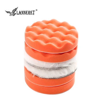 

LANNERET 150MM 6inch polishing pad kit wool pad polishing sponge pad car buffer polishing machine polishing / waxing