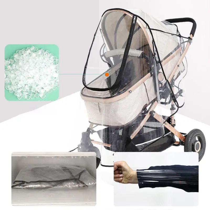 Tanie Uniwersalny wózek pokrowiec przeciwdeszczowy wózek parasolowy płaszcz przeciwdeszczowy samochód dziecięcy