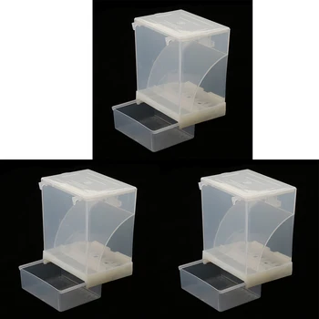 

3Pcs Bird Cockatiels Feeder Automatic Plastic Food Container Proof