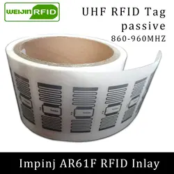 UHF RFID стикер impinj monsar6 AR61F влажная инкрустация 915mhz 900 868mhz 860-960MHZ EPCC1G2 6C смарт-клейкая Пассивная RFID Метка