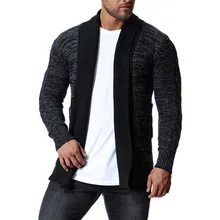 Осенне-зимний утолщенный средний и длинный черный серый цвета M-xxl Размеры теплый свитер кадиган вязаный свитер