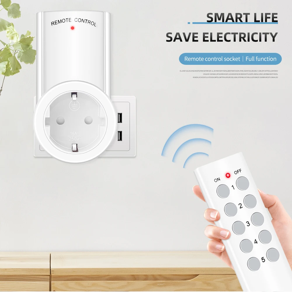 Description Picture 2 of itemWireless Remote Control 9938P RF Smart Socket Outlet Adaptor Wall 433mhz Electrical Switch Home Lamp EU UK US FR Plug