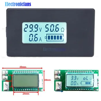 

18650 26650 Lithium Battery Tester LCD Digital Test Backlight Voltage/Capacity/Current/Load Resistance Meter Power Bank Monitor