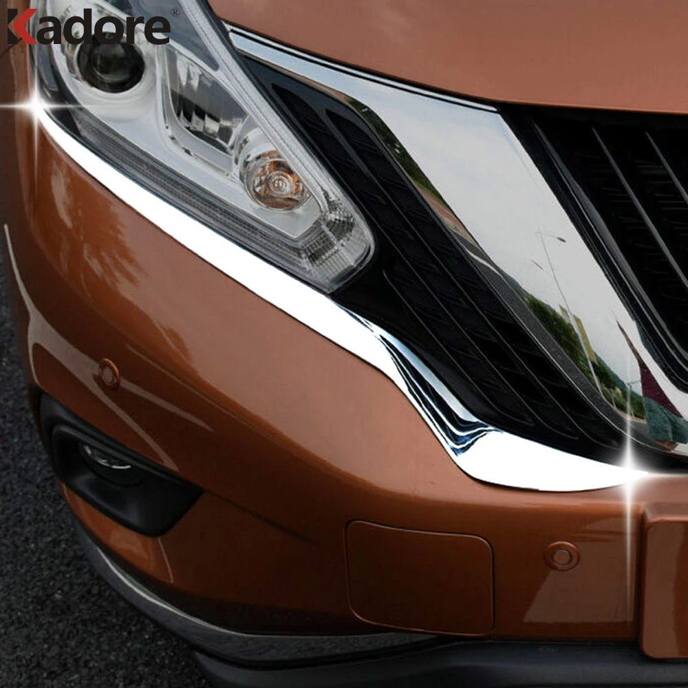 Для Nissan Murano 2015 2016 2017 2018 ABS хром авто передний головной свет крышка лампы Отделка