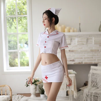 

Summer new sexy lingerie uniform temptation nurse maid uniform cosplay skirt