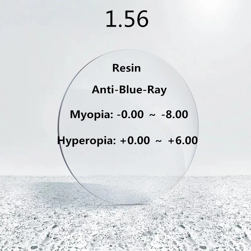 1.56 Anti Blue Ray 1,56 1,61 1,67 1,74 по рецепту, анти голубые лучи, обесцвечивание, смола, асферические оптические очки, линзы, близорукость, Пресбиопия(только линзы - Цвет линз: 1.56 Anti Blue Ray