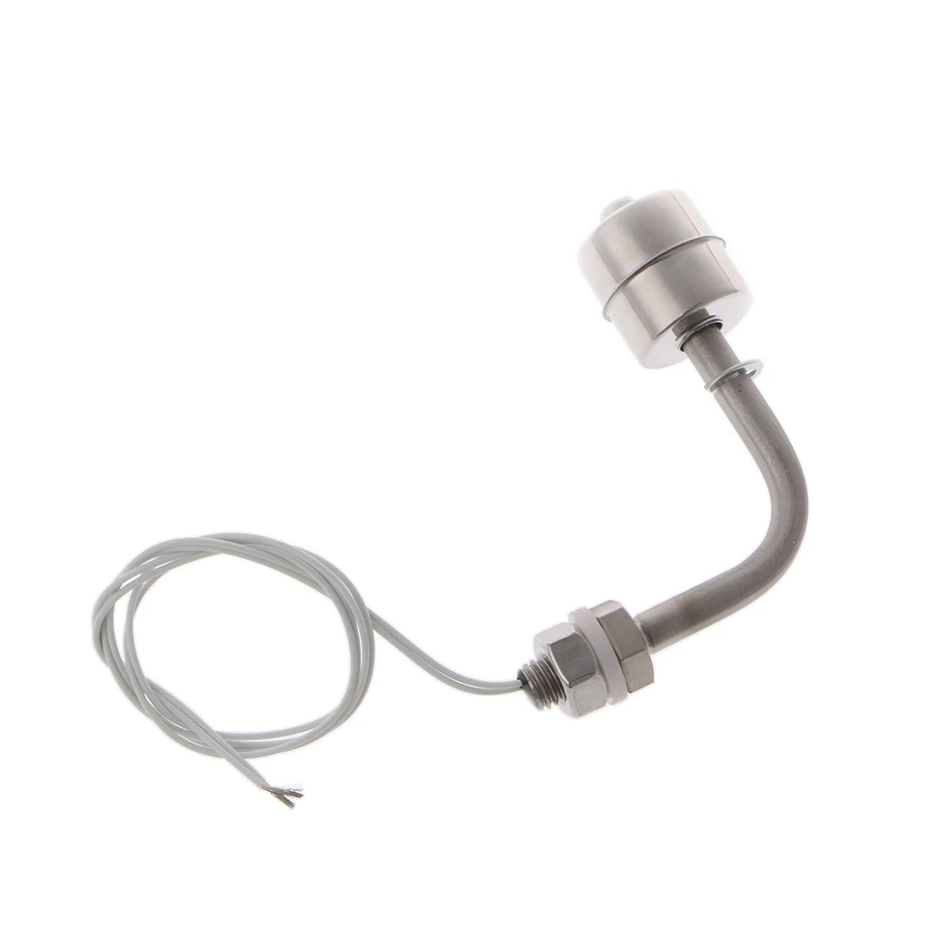 

Stainless Steel Float Switch Right Angle Vertical Head Liquid Water Tank Level Sensor