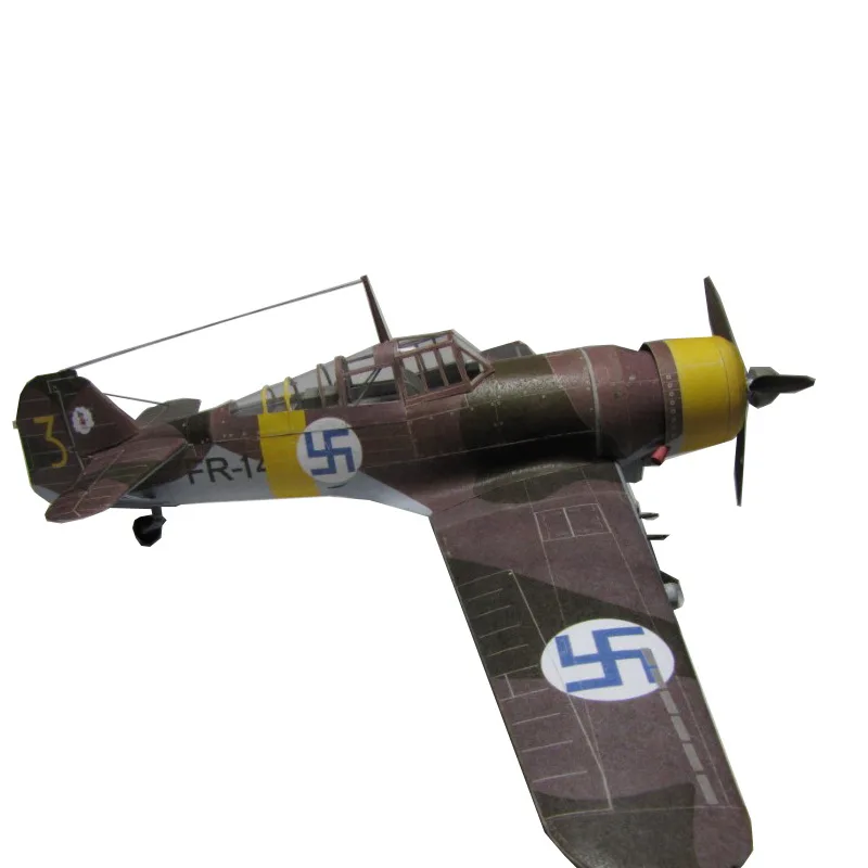 

Germany Fokker D. XXI Fighter Plane Paper Model 1:33 Model Plane Handmade DIY