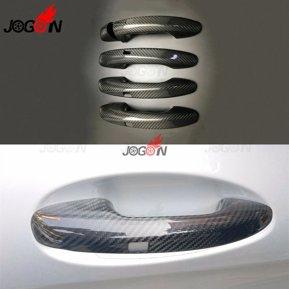 US $70.88 Left Hand Drive Car Real Carbon Fiber Door Handle Cover Trim For Benz C E S Glc Gle Class W205 W213 X253 W222