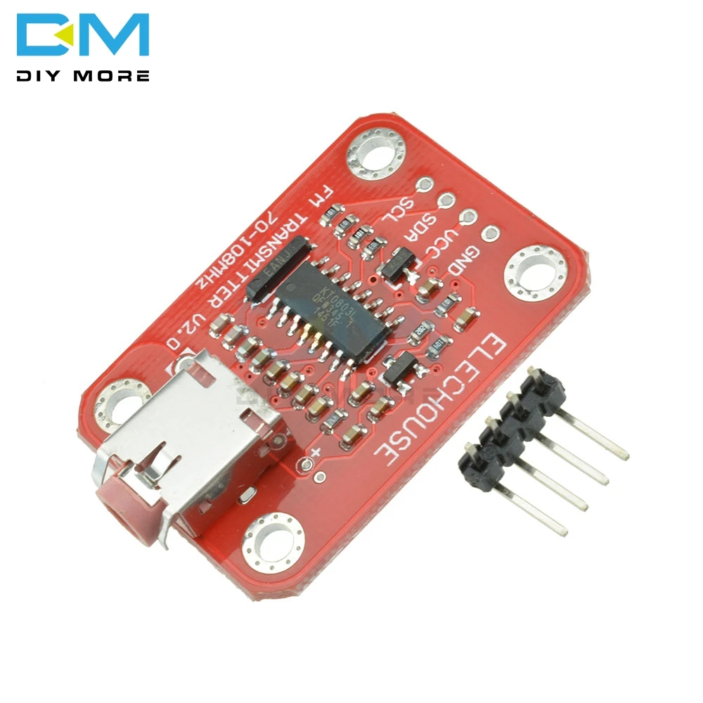 Интерфейс IEC fm-радио передатчик Модуль V2.0 цифровой радиопередатчик плата для Arduino ttl MIC VCC SDA SCL 3V 5V