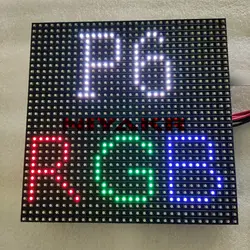 Painel interno 192*192mm da matriz do ponto do diodo emissor de luz da cor completa do módulo 32x32 rgb p6