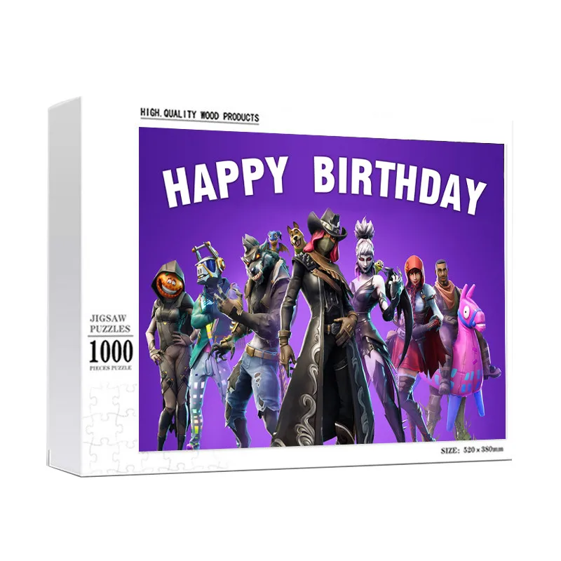 

1000 Pieces Fortnite Game Puzzles Toy Anime Figures Wooden Assembling Puzzle Children's Educational Toys for Kid Christmas Gifts