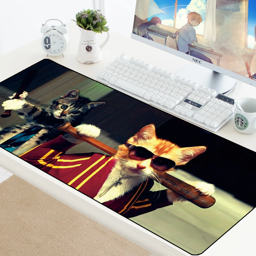 

Mouse Pad Hot Cat Anti-Slip Laptop PC Mice Pad Mat Mousepad For Mouse Large Cartoon Keyboard Mousepad Animal office Tablet Mats