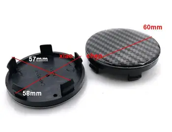 

20pcs/lot Center Caps Rim Wheel Hub Caps No Logo Emblem Universal Base 60mm black carbon