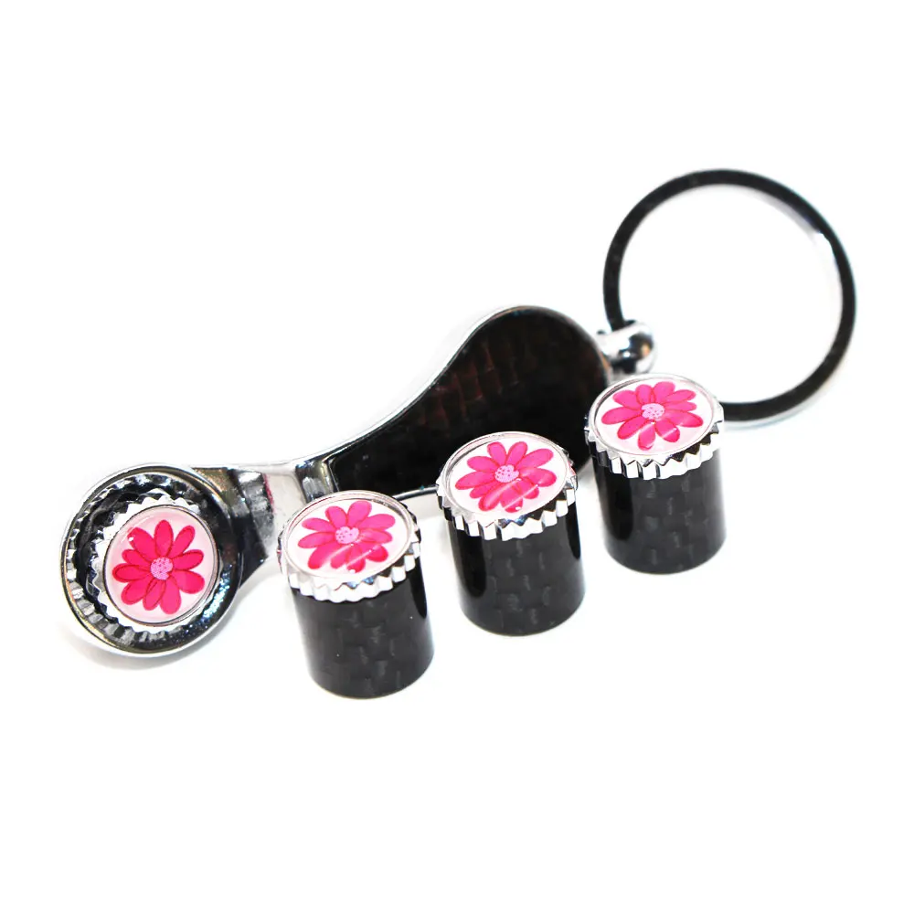 5 шт./компл. эмблема в цветочном стиле Авто колеса шины воздушный клапан колпачки