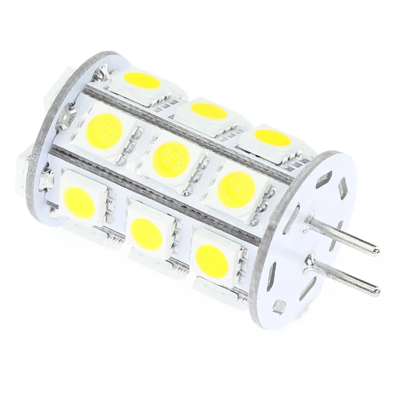 Бесплатная доставка! 5 шт./лот Светодиодная лампа G6.35 Лампа 12VAC/12VDC/24VDC 27LED 5050SMD 4 Вт 540