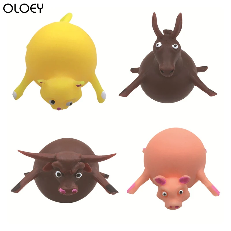 buy 2PC Creative Novelty Toys Children #039;s Toys Blowing Balloons Small Animals Tpr Material Vent Toys Dinosaur Party Cartoon Amnimal