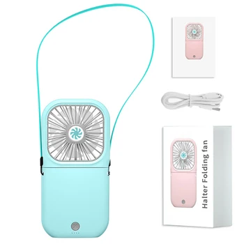 

Mini Halter Foldable Fan Handheld Fan For Home Office Desk Speed Adjustable USB Rechargeable Fan Air Cooler Outdoor Travel