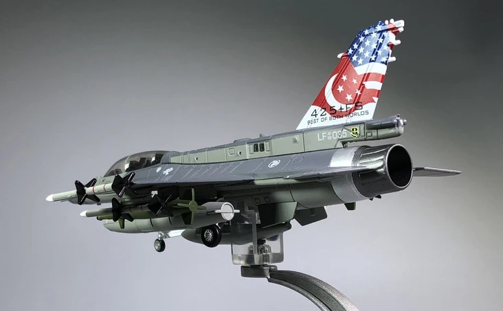 1: 72 1/72 масштаб Сингапур ВВС F-16D блок 52 истребитель литой металлический самолет Игрушечная модель самолета