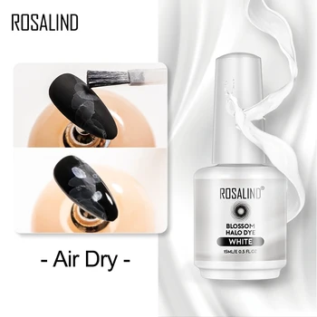 

ROSALIND Water Blossom Gel Varnish Hybrid Polish White Air Dry Manicure Art Decoration DIY Base Top Semi Permanent Gel Polishes